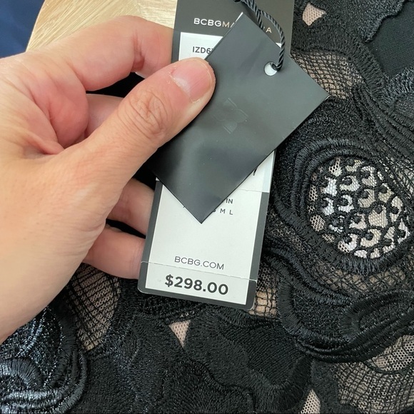 BCBGMaxAzria | Valentine Lace Appliqué Mini Dress - Picture 6 of 7